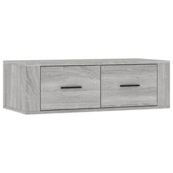 vidaXL Hanging TV Cabinet Entertainment Centre Wall TV Unit Engineered Wood - Grey sonoma