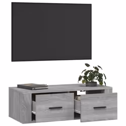 vidaXL Hanging TV Cabinet Entertainment Centre Wall TV Unit Engineered Wood - Grey sonoma - Additional view 4