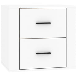 vidaXL Wall-mounted Bedside Cabinet Indoor Floating Nightstand Multi Colours - White