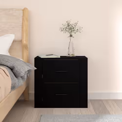 vidaXL Wall-mounted Bedside Cabinet Indoor Floating Nightstand Multi Colours - Black
