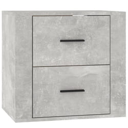 vidaXL Wall-mounted Bedside Cabinet Indoor Floating Nightstand Multi Colours - Concrete grey