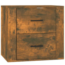 vidaXL Wall-mounted Bedside Cabinet Indoor Floating Nightstand Multi Colours - Smoked oak