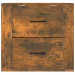 vidaXL Wall-mounted Bedside Cabinet Indoor Floating Nightstand Multi Colours - Smoked oak - Additional view 5