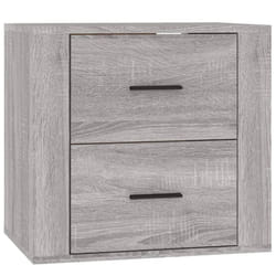 vidaXL Wall-mounted Bedside Cabinet Indoor Floating Nightstand Multi Colours - Grey sonoma