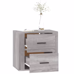 vidaXL Wall-mounted Bedside Cabinet Indoor Floating Nightstand Multi Colours - Grey sonoma - Additional view 5