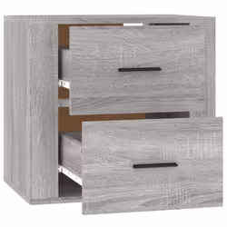 vidaXL Wall-mounted Bedside Cabinet Indoor Floating Nightstand Multi Colours - Grey sonoma - Additional view 6