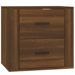 vidaXL Wall-mounted Bedside Cabinet Indoor Floating Nightstand Multi Colours - Brown oak