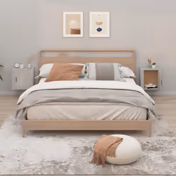 VidaXL 816873 nightstand/bedside table Concrete colour