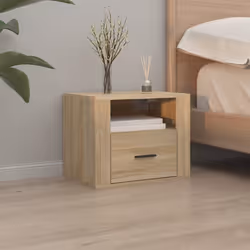 vidaXL 1/2x Wall-mounted Bedside Cabinet Floating Bedside Unit Multi Colours - Sonoma oak, 2 x Bedside cabinet - Additional view 2
