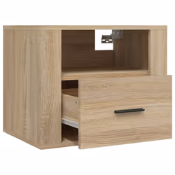 vidaXL 1/2x Wall-mounted Bedside Cabinet Floating Bedside Unit Multi Colours - Sonoma oak, 2 x Bedside cabinet - Additional view 6