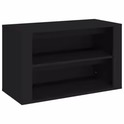 vidaXL Shoe Rack Engineered Wood Hallway Shoe Storage Cupboard Multi Colours - Black