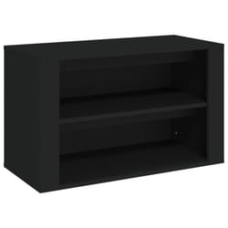 vidaXL Shoe Rack Engineered Wood Hallway Shoe Storage Cupboard Multi Colours - Black
