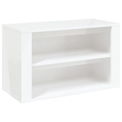vidaXL Shoe Rack Engineered Wood Hallway Shoe Storage Cupboard Multi Colours - High gloss white