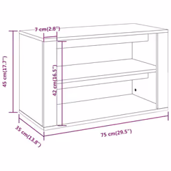 vidaXL Shoe Rack Engineered Wood Hallway Shoe Storage Cupboard Multi Colours - High gloss white