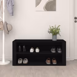 vidaXL Shoe Rack Hallway Shoe Storage Cupboard Shoe Cabinet Engineered Wood - Black