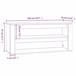 vidaXL Shoe Rack Hallway Shoe Storage Cupboard Shoe Cabinet Engineered Wood - Black