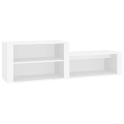 vidaXL Shoe Cabinet Engineered Wood Home Shoe Storage Organiser Multi Colours - White