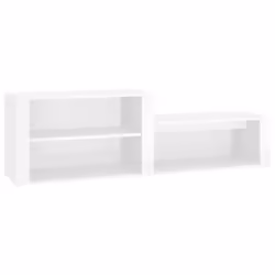 vidaXL Shoe Cabinet Engineered Wood Home Shoe Storage Organiser Multi Colours - High gloss white