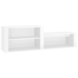 vidaXL Shoe Cabinet Engineered Wood Home Shoe Storage Organiser Multi Colours - High gloss white