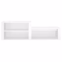 vidaXL Shoe Cabinet Engineered Wood Home Shoe Storage Organiser Multi Colours - High gloss white - Additional view 4