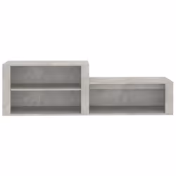 vidaXL Shoe Cabinet Engineered Wood Home Shoe Storage Organiser Multi Colours - Concrete grey - Additional view 4