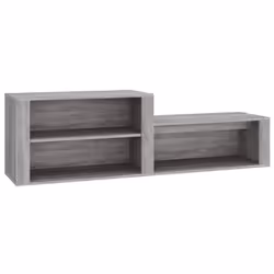 vidaXL Shoe Cabinet Engineered Wood Home Shoe Storage Organiser Multi Colours - Grey sonoma - Additional view 3