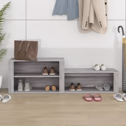vidaXL Shoe Cabinet Engineered Wood Home Shoe Storage Organiser Multi Colours - Grey sonoma - Additional view 4