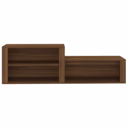 vidaXL Shoe Cabinet Engineered Wood Home Shoe Storage Organiser Multi Colours - Brown oak - Additional view 4