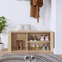 vidaXL Shoe Cabinet Engineered Wood Home Shoe Storage Organiser Multi Colours - Sonoma oak - Additional view 2