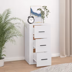 vidaXL Sideboard Engineered Wood Indoor Cupboard Home Organiser Multi Colours - White - Additional view 5