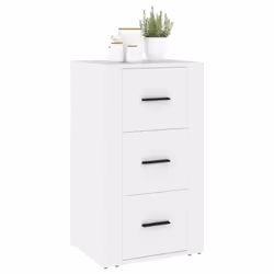 vidaXL Sideboard Engineered Wood Indoor Cupboard Home Organiser Multi Colours - White - Additional view 7