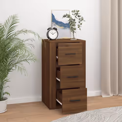 vidaXL Sideboard Engineered Wood Indoor Cupboard Home Organiser Multi Colours - Brown oak - Additional view 5