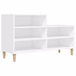 vidaXL Shoe Cabinet Engineered Wood Shoe Storage Rack Organiser Multi Colours - White