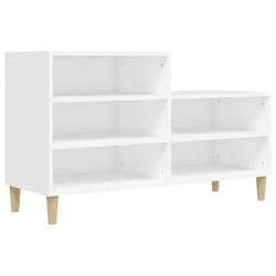 vidaXL Shoe Cabinet Engineered Wood Shoe Storage Rack Organiser Multi Colours - White