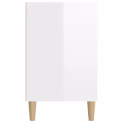vidaXL Shoe Cabinet Engineered Wood Shoe Storage Rack Organiser Multi Colours - High gloss white - Additional view 5