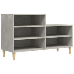 vidaXL Shoe Cabinet Engineered Wood Shoe Storage Rack Organiser Multi Colours - Concrete grey