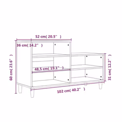 vidaXL Shoe Cabinet Engineered Wood Shoe Storage Rack Organiser Multi Colours - Concrete grey