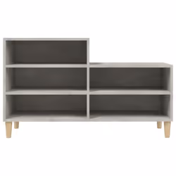 vidaXL Shoe Cabinet Engineered Wood Shoe Storage Rack Organiser Multi Colours - Concrete grey - Additional view 4