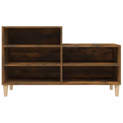 vidaXL Shoe Cabinet Engineered Wood Shoe Storage Rack Organiser Multi Colours - Smoked oak - Additional view 4