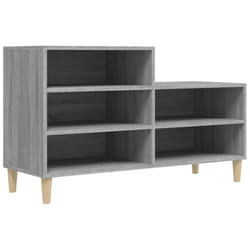 vidaXL Shoe Cabinet Engineered Wood Shoe Storage Rack Organiser Multi Colours - Grey sonoma