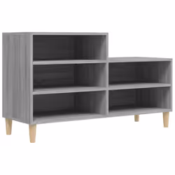 vidaXL Shoe Cabinet Engineered Wood Shoe Storage Rack Organiser Multi Colours - Grey sonoma - Additional view 4