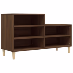 vidaXL Shoe Cabinet Engineered Wood Shoe Storage Rack Organiser Multi Colours - Brown oak