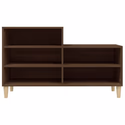vidaXL Shoe Cabinet Engineered Wood Shoe Storage Rack Organiser Multi Colours - Brown oak - Additional view 4