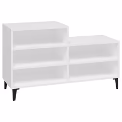 vidaXL Shoe Cabinet Engineered Wood Home Shoe Cupboard Organiser Multi Colours - White