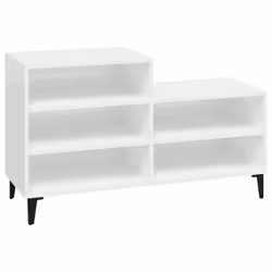 vidaXL Shoe Cabinet Engineered Wood Home Shoe Cupboard Organiser Multi Colours - High gloss white
