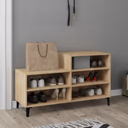 vidaXL Shoe Cabinet Engineered Wood Home Shoe Cupboard Organiser Multi Colours - Sonoma oak - Additional view 5