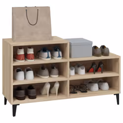 vidaXL Shoe Cabinet Engineered Wood Home Shoe Cupboard Organiser Multi Colours - Sonoma oak - Additional view 6