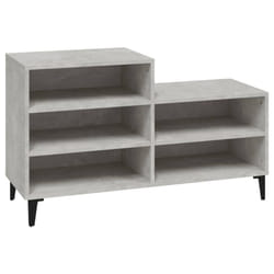 vidaXL Shoe Cabinet Engineered Wood Home Shoe Cupboard Organiser Multi Colours - Concrete grey