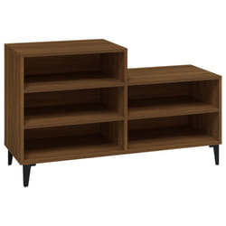 vidaXL Shoe Cabinet Engineered Wood Home Shoe Cupboard Organiser Multi Colours - Brown oak