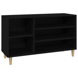 vidaXL Shoe Cabinet Engineered Wood Shoe Storage Shelf Organiser Multi Colours - Black